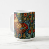 Retro haan boho chic country kip koffiemok (Voorkant links)