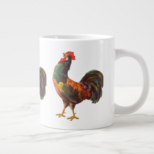 Retro Haan  Kunst Jumbo Mok (Rechts)