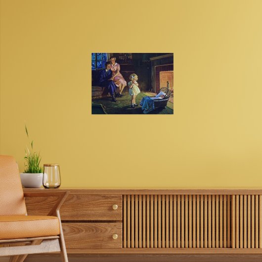 retro haard poster (Woonkamer 2)