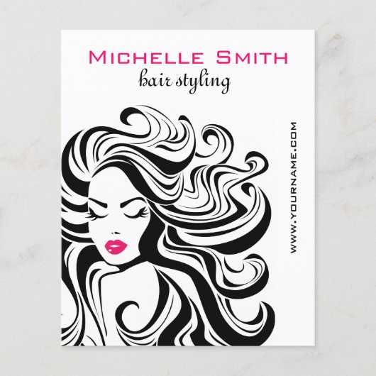 Retro Hairstyling marketing Flyer (Voorkant)