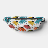 Retro Halftone Coneflowers Heuptasje (Liggend)