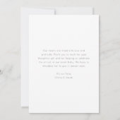 Retro Hallo Baby Aankondiging geboorte (Achterkant)