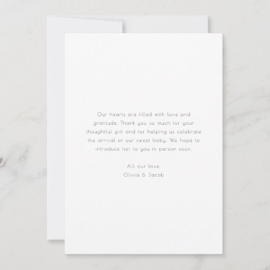 Retro Hallo Baby Aankondiging geboorte (Achterkant)