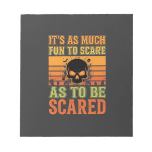 Retro Halloween angstaanjagend schedelontwerp_1 Notitieblok