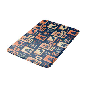 Retro Halloween Artistamps Badmat