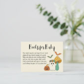 Retro Halloween Baby shower Book Request Informatiekaartje (Staand voorkant)