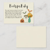 Retro Halloween Baby shower Book Request Informatiekaartje (Voorkant / Achterkant)