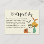 Retro Halloween Baby shower Book Request Informatiekaartje (Voorkant)