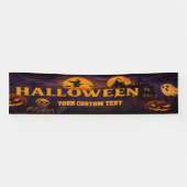 Retro Halloween Banner - Skulls & Ghosts spookacht (Horizontaal)