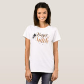 Retro Halloween Basis Heks Confetti T-shirt (Voorkant volledig)