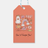 Retro Halloween Boo! Een traktatie voor u! Cadeaulabel (Voorkant)