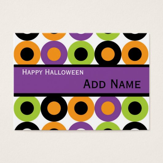 Retro Halloween Cadeau Labels Visitekaartje (Voorkant)