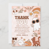 Retro Halloween Carte de remerciements d'anniversa (Devant)