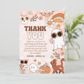 Retro Halloween Carte de remerciements d'anniversa (Debout devant)