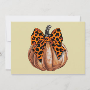 Retro Halloween Coquette Strik Pompoen Griezeldag Kaart