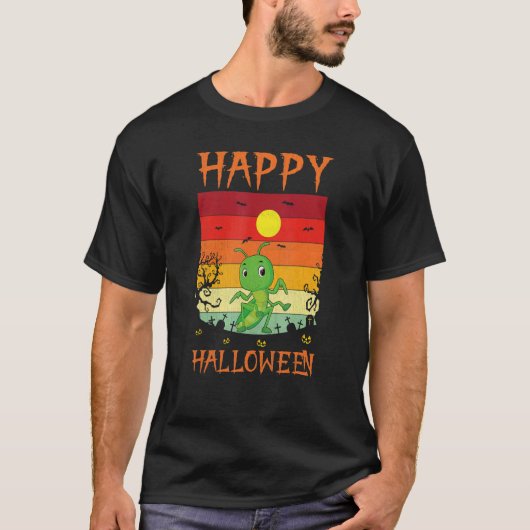 Retro Halloween Costume Matching Grasshopper Hallo T-shirt (Voorkant)