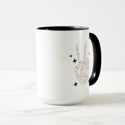 Rétro Halloween Creep it Real Skeleton Mug (Devant droit)