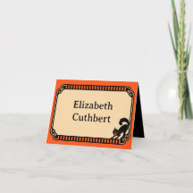 Retro Halloween decor stijl tafelkaart