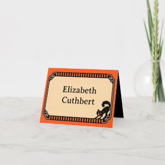 Retro Halloween decor stijl tafelkaart Bedankkaart