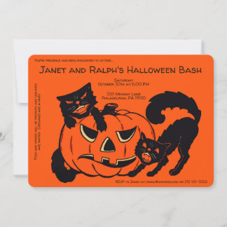 Retro Halloween Decoratie Kaart