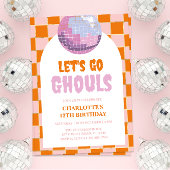 Retro Halloween Disco Anniversaire Invitation