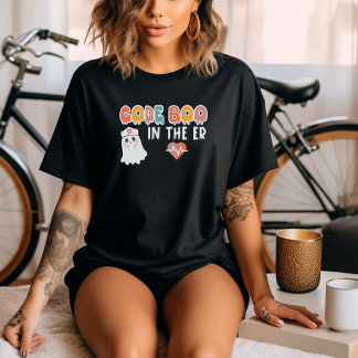 Retro Halloween ER Verpleegkundige Shirt, Stijl T-shirt