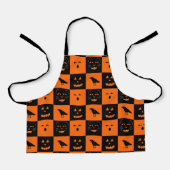 Retro Halloween Faces apron Schort (Voorkant)