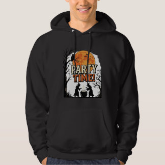 Retro Halloween Feest Tijd Heks Ketel T-shirt_ Hoodie