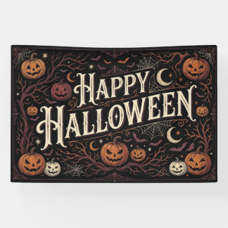 Retro Halloween-feestbanner Halloween decoratie Spandoek