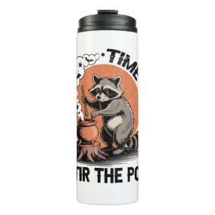 Retro Halloween Feral Time om de pot te roeren Thermosbeker