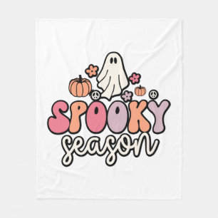 Retro Halloween Fleece Deken