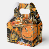 Retro Halloween Fun Collage Bedankdoosjes (Voorkant)