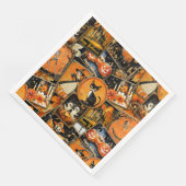 Retro Halloween Fun Collage Servet (Hoek)