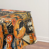 Retro  Halloween Fun Collage Tafelkleed (Voorbeeld)