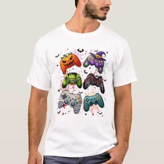 Retro Halloween Gaming Controller T-shirt