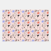 Retro Halloween  Gedekte Doodles Inpakpapier Vel (Voorkant)