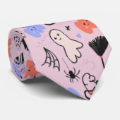 Retro Halloween  Gedekte Doodles Stropdas (Opgerold)
