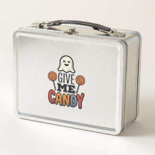 Retro Halloween Geef Me Snoep Geest T-Shirt Ontwer