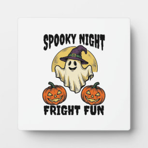 Retro Halloween Geest Verschrikkelijke Pompoen Shi Fotoplaat