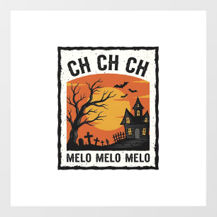 Retro Halloween Geheime Boom Silhouet Shirt De Raamsticker