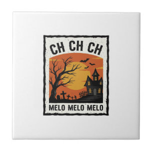 Retro Halloween Geheime Boom Silhouet Shirt De Tegeltje