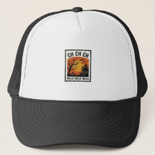 Retro Halloween Geheime Boom Silhouet Shirt De Trucker Pet