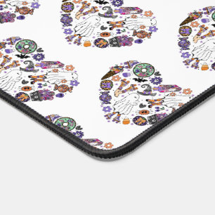 Retro Halloween Ghosts met Roller Blades Bureaumat