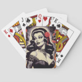 Retro Halloween Gothic Pin-up Pokerkaarten (Achterkant)