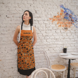 Retro Halloween Graphics gepersonaliseerd Schort