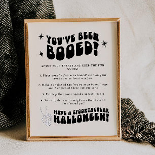Retro Halloween Groovy Boo Buurman Spelbord Poster