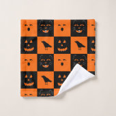 Retro Halloween-handdoekset Bad Handdoek (Wasdoekje)