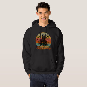 Retro Halloween Happy Haunting Haunting House Hoodie