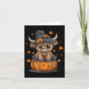 Retro Halloween Highland Koe Moo Ik bedoel Boo Her Kaart