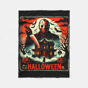 Retro Halloween Horror Night 80s Slasher Vibes Fleece Deken